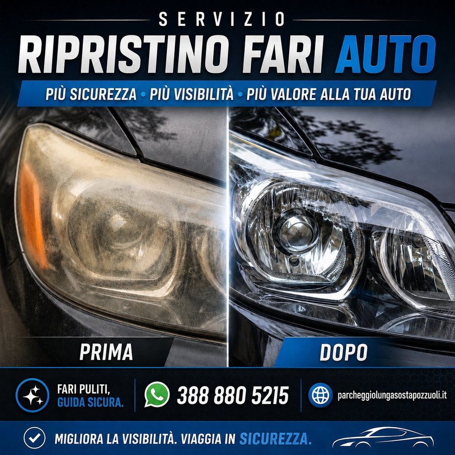 Servizio ripristino fari auto Pozzuoli — più visibilità e sicurezza alla guida